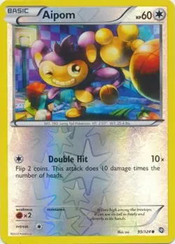 Pokemon - Aipom - 99/124 - Common - Reverse Holo - BW - Dragons Exalted - NM - Image 1