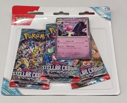 Pokemon Scarlet & Violet Stellar Crown 3-Pack Booster Blister New Sealed - Image 1