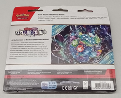 Pokemon Scarlet & Violet Stellar Crown 3-Pack Booster Blister New Sealed - Image 3