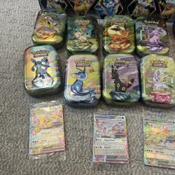 Pokemon Prismatic Lot, 4 Promos, 4 Prismatic Surprise Boxes, 10 Tins No Packs - Image 2