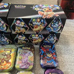 Pokemon Prismatic Lot, 4 Promos, 4 Prismatic Surprise Boxes, 10 Tins No Packs - Image 4