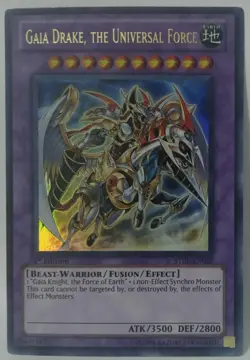Gaia Drake The Universal Force ULTRA RARE 1st Edition Yugioh STBL-EN039 Holo LP - Image 1