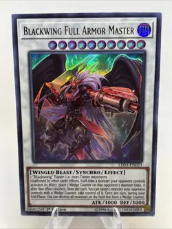 Yugioh Blackwing Full Armor Master LED3-EN023 Ultra Rare 1st Ed NM - Image 1
