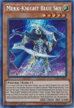 *** MEKK-KNIGHT BLUE SKY *** 1ST EDITION SECRET RARE EXFO-EN014 YUGIOH! - Image 1