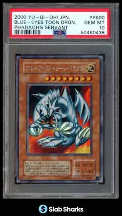 2000 YU-GI-OH JAPANESE BLUE-EYES TOON DRAGON PHARAOH'S SERVANT #PS00 PSA 10 - Image 1