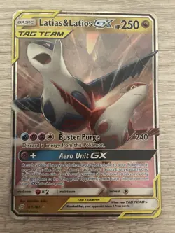Pokemon Latias & Latios GX Tag Team Full Art Holo Card 113/181 - Image 1