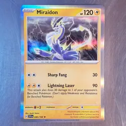 2023 Pokemon Scarlet Violet SV1 HOLO Rare Miraidon Card 080/182 - Image 1