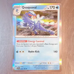 2023 Pokemon Scarlet Violet SV1 HOLO Rare Quaquaval Card 054/182 - Image 1