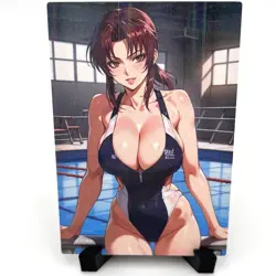 Black Lagoon Revy Sexy Hot Anime Waifu Girl Doujin Lewd Goddess Story Art Card - Image 1