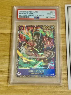 One Piece Card Game Roronoa Zoro PSA 10 Flagship Battle 2023 Promo SR Card - Image 3