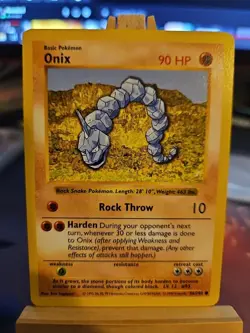 Pokemon TCG Onix Base Set Shadowless Common Card 56/102 NM Clean! - Image 1
