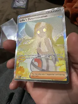 Pokemon TCG Holo Ultra Rare Full Art Lillie’s Determination Trainer Card 184/132 - Image 2