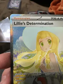 Pokemon TCG Holo Ultra Rare Full Art Lillie’s Determination Trainer Card 184/132 - Image 4