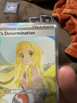 Pokemon TCG Holo Ultra Rare Full Art Lillie’s Determination Trainer Card 184/132 - Image 5