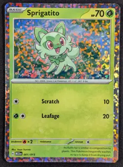 Sprigatito 2023 McDonald's Holo Promo Pokemon Card 001/015 (NM) - Image 1