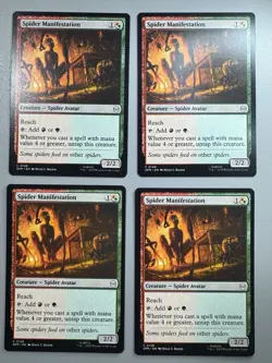 4 X Spider Manifestation | Playset | #0148 |Marvel's Spider-Man MTG - Image 1