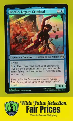 2025 MTG Marvel Spider-Man (SPM) Beetle, Legacy Criminal Foil #26 - Image 1