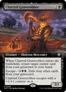 Charred Graverobber (Extended Art) - Light Play MTG - Image 1