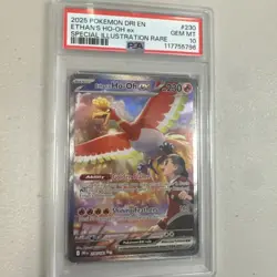 Pokemon 2025 Destined Rivals Special Illustration Rare Ethan's Ho-Oh EX PSA 10 - Image 1
