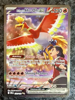 Ethans Ho-Oh EX 230/182 Pokemon TCG Destined Rivals Special Illustration Rare NM - Image 3