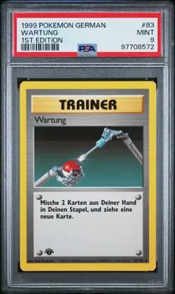PSA 9 WARTUNG 83 1ST EDITION GERMAN BASE SET 1999 POKEMON - Image 1