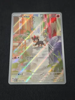 Litleo 139/132 Me01: Mega Evolution Illustration Rare Holo Pokemon TCG NM - Image 1