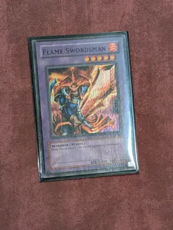 Yugioh Flame Swordsman LOB-003 Super Rare WAVY UNLIMITED HTF 🔥MP - Image 1