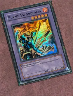 Yugioh Flame Swordsman LOB-003 Super Rare WAVY UNLIMITED HTF 🔥MP - Image 4