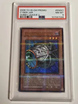 Cyber Jar HL2-EN001 PSA 8 Hobby League 2 Ultra Parallel Rare Yugioh Promo Card - Image 1