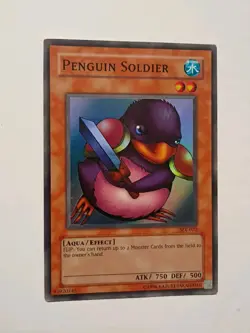YuGiOh! Penguin Soldier SDJ-022 Super Rare 1st Edition Starter Deck Joey - Image 1