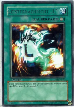 Yu-Gi-Oh Yugioh Spirit Message "L" LON-G092 First Edition / 1st Edition German - Image 1