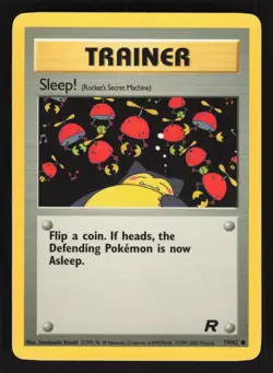 Pokemon Team Rocket #79/82 Sleep! (Rocket's Secret Machine) Card TCCCX - Image 1