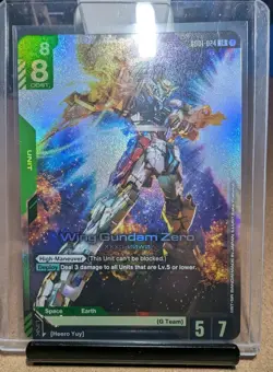 Gundam Card Game Wing Gundam Zero GD01-024 LR Legend Rare New Type Rising Set - Image 1