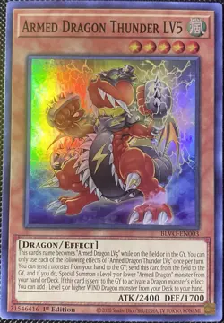 Armed Dragon Thunder LV5 BLVO-EN003 Blazing Vortex 1st Edition - Yugioh Card - Image 1