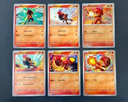 Charcadet + Armarouge + Ceruledge Pokemon Cards, Set of 9 with 1 Reverse Holo - Image 1