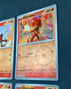 Charcadet + Armarouge + Ceruledge Pokemon Cards, Set of 9 with 1 Reverse Holo - Image 2