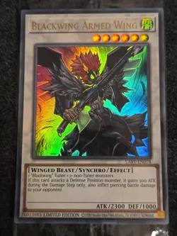Yu-Gi-Oh Blackwing Armed Wing Lost Art Card LART-EN078 SEALED NM/M - Image 1