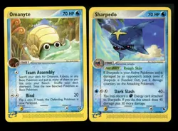 Sharpedo 22/109 Ruby Sapphire Omanyte 70/100 EX Sandstorm 2003 Pokemon Card Lot - Image 1