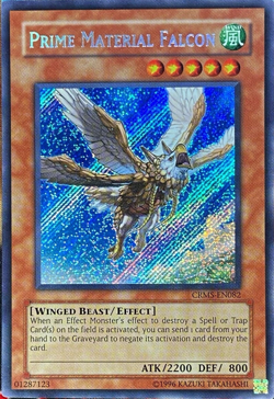 Prime Material Falcon [CRMS-EN082] Secret Rare Unlimited YuGiOh TCG Card - Image 1