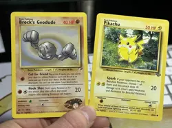 Brock's Geodude Spearow Pikachu Eevee Gym Jungle Vintage Pokemon Card Lot WOTC - Image 3