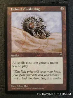 Helm of Awakening Visions UN-PLAYEDE MINT Uncommon MTG CARD (DS3D1A9)........... - Image 1