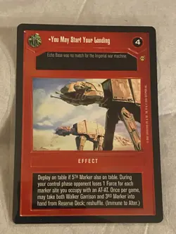 Decipher Star Wars CCG Tatooine YOU MAY START YOUR LANDING Card NM - Image 1