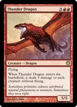 MTG - Thunder Dragon - Duel Decks: Knights vs. Dragons - NM, English Magic FLAT - Image 1