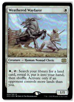 MTG Foil Weathered Wayfarer - Double Masters 2022 Moderately Played English - Image 1