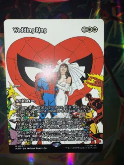 Wedding Ring Magic The Gathering Spider-Man Mythic Rare Borderless Artifact 0007 - Image 1