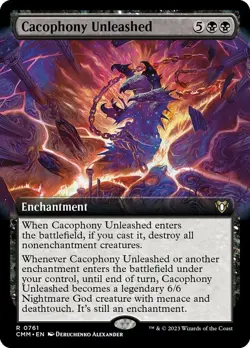 Cacophony Unleashed Extended Art Regular - Commander Masters MTG-NM - Image 1