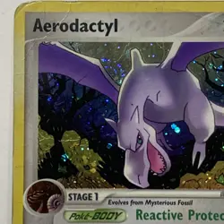 Aerodactyl 1/92 Legend Maker Reverse Holo Pokemon: HOLO Rare - DAMAGED / PLAYED - Image 3