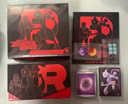 Pokemon Destined Rivals ETB Opened NO PACKS OR PROMO Only Accessories & Box - Image 1