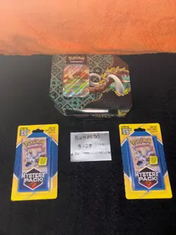 Pokemon Tcg Paldean Fates Great Tusk EX Tin New Factory Sealed - Image 1