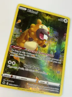 Pokemon Bidoof GG29/GG70 Sword & Shield Crown Zenith Galarian Gallery Holo - Image 2